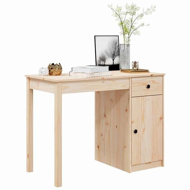 vidaXL デスク 100x50x75 cm 無垢材 パイン材 家具 オフィス家具 デスク 代引不可_3