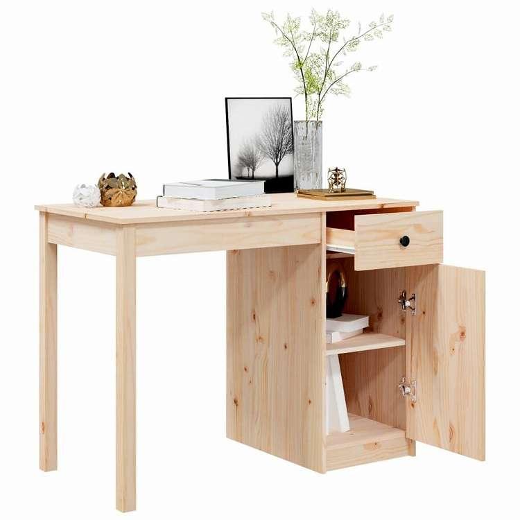 vidaXL デスク 100x50x75 cm 無垢材 パイン材 家具 オフィス家具 デスク 代引不可_4