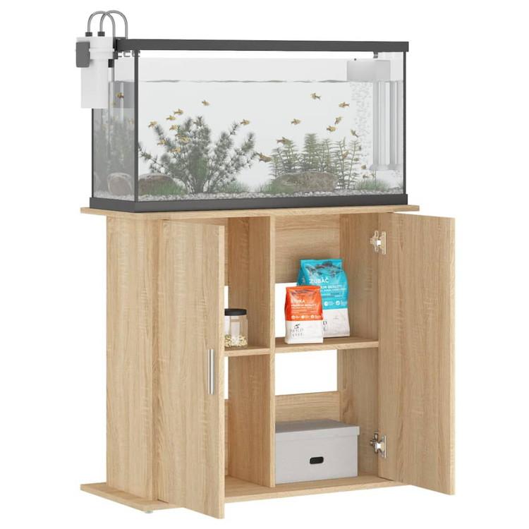 vidaXL 水槽スタンド ソノマオーク 81x36x73 cm エンジニアードウッド 動物&ペット用品 ペット用品 魚用品 Aquarium Stands 代引不可