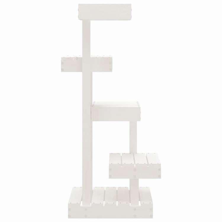 vidaXL キャットツリー ホワイト 45.5x49x103 cm 無垢材 パイン材 動物 ペット用品 ペット用品 猫用品 猫用家具 代引不可_4