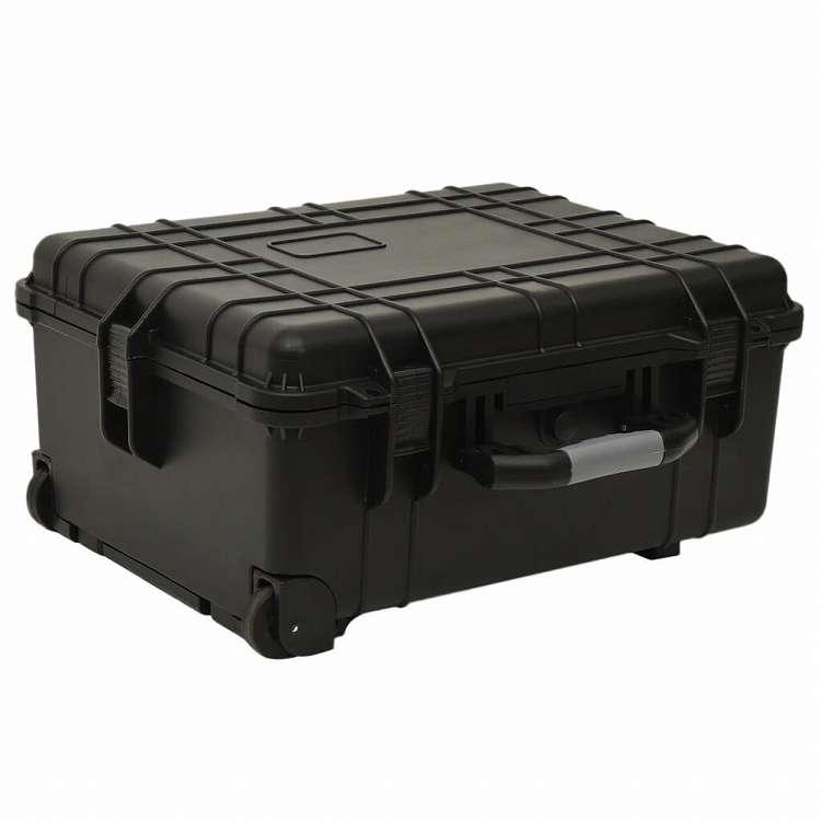 vidaXL ポータブルフライトケース ブラック 58x45x27 cm PPカメラ