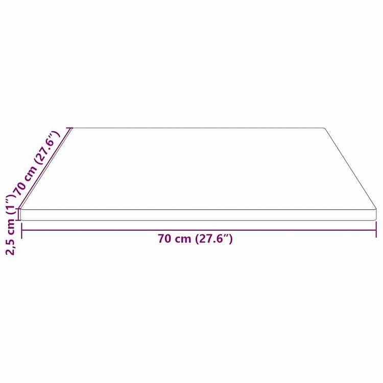 vidaXL テーブルトップ 70x70x2.5 cm 無垢材 パイン材 スクエア 家具 テーブル用品 テーブルトップ 代引不可_7