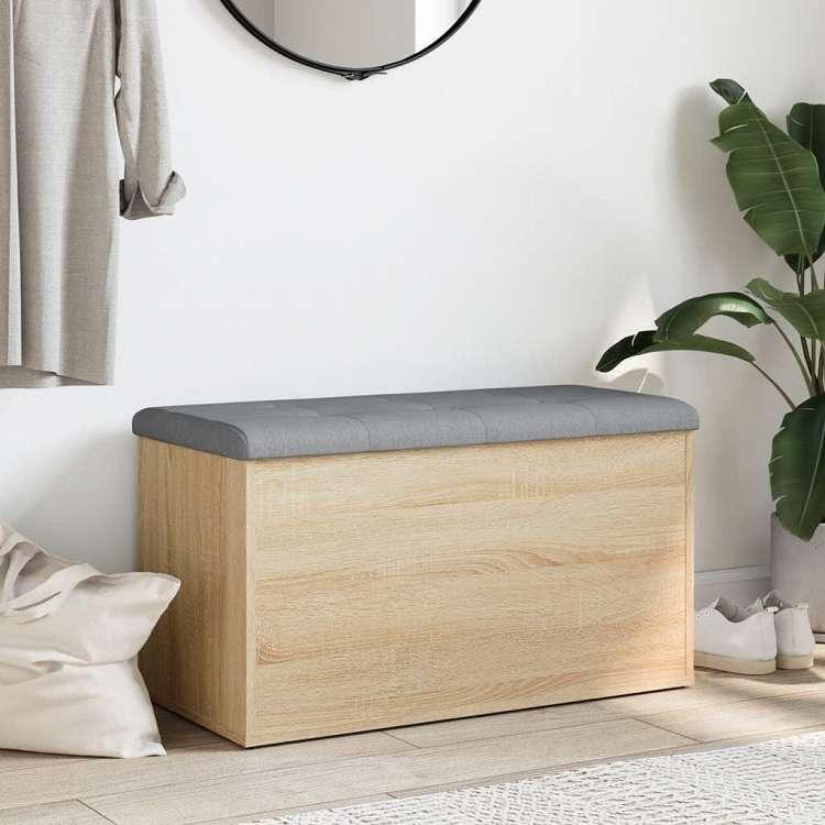 vidaXL 収納ベンチ ソノマオーク 82x42x45 cm エンジニアードウッド
