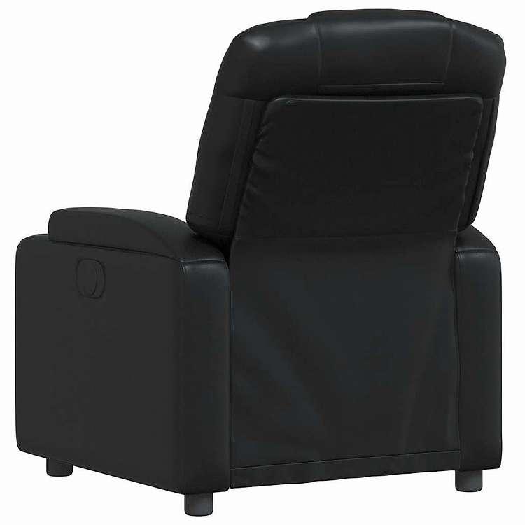vidaXL リクライニングチェア ブラック フェイクレザー 家具 チェア アームチェア・リクライニングチェア・スリーピングチェア 代引不可の画像