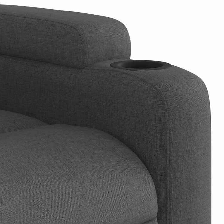 vidaXL リクライニングチェア ダークグレーファブリック 家具 チェア アームチェア・リクライニングチェア・スリーピングチェア 代引不可の画像