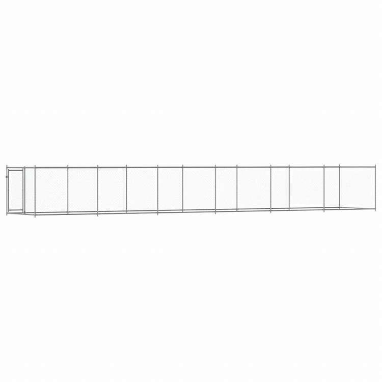 vidaXL 犬用ケージ ドア付き グレー 12x2x1.5 m 亜鉛メッキ鋼動物 ペット用品 ペット用品 犬用品 犬小屋・ドッグラン 代引不可_5