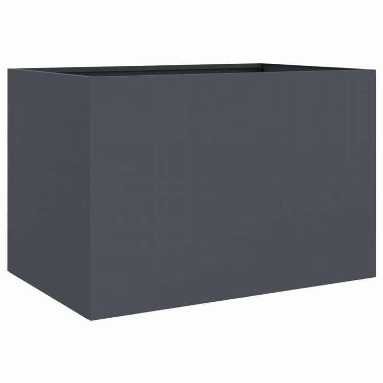 vidaXL プランター アントラシート 62x40x39cm スチール ホーム ガーデン 芝 ガーデン ガーデニング 鉢植え・プランター 代引不可_6