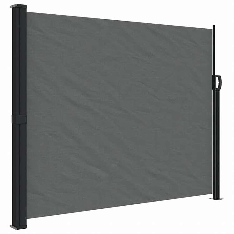 vidaXL 引き込み式サイドオーニング 160x500cm アントラシートホーム