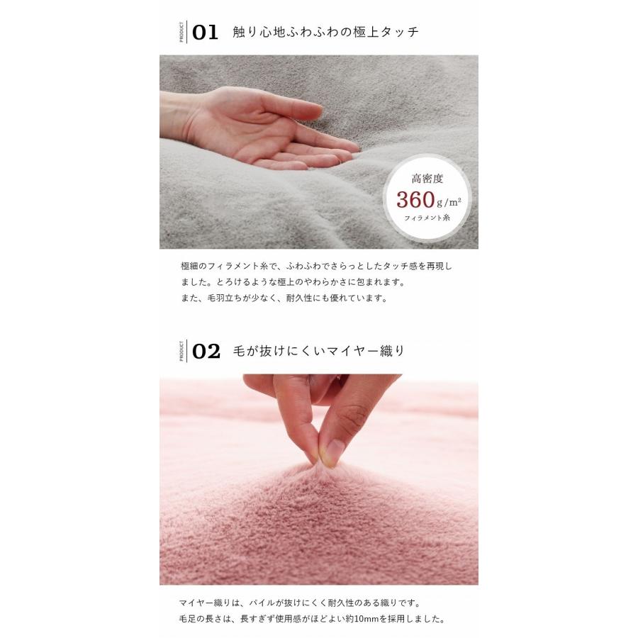 こたつ布団 円形 無地調 パールグレー 約220cm丸 ラピアス 代引不可_4