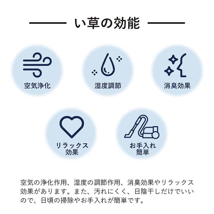 ラグ 長方形 い草 日本製 国産 自然素材 ナチュラル 市松柄 オールシーズン 消臭 シンプル 約191×300cm ホットカーペット対応 床暖房対応 プレーン 代引不可