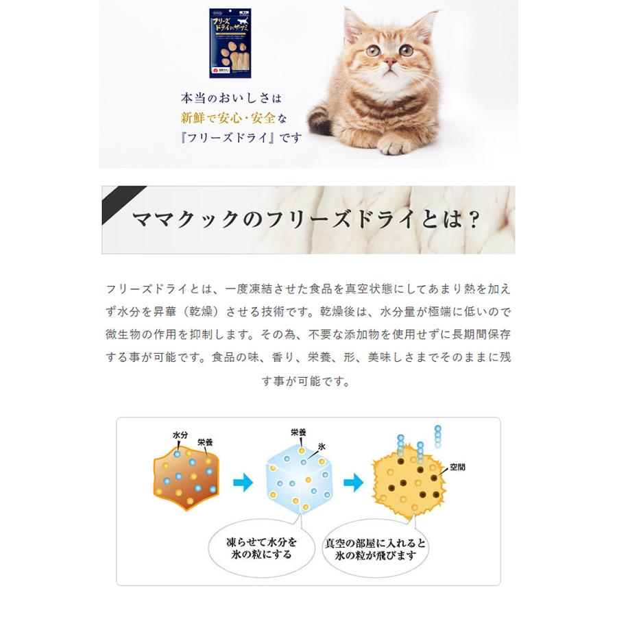4個セット ママクック フリーズドライのササミ 猫用 150g おやつ