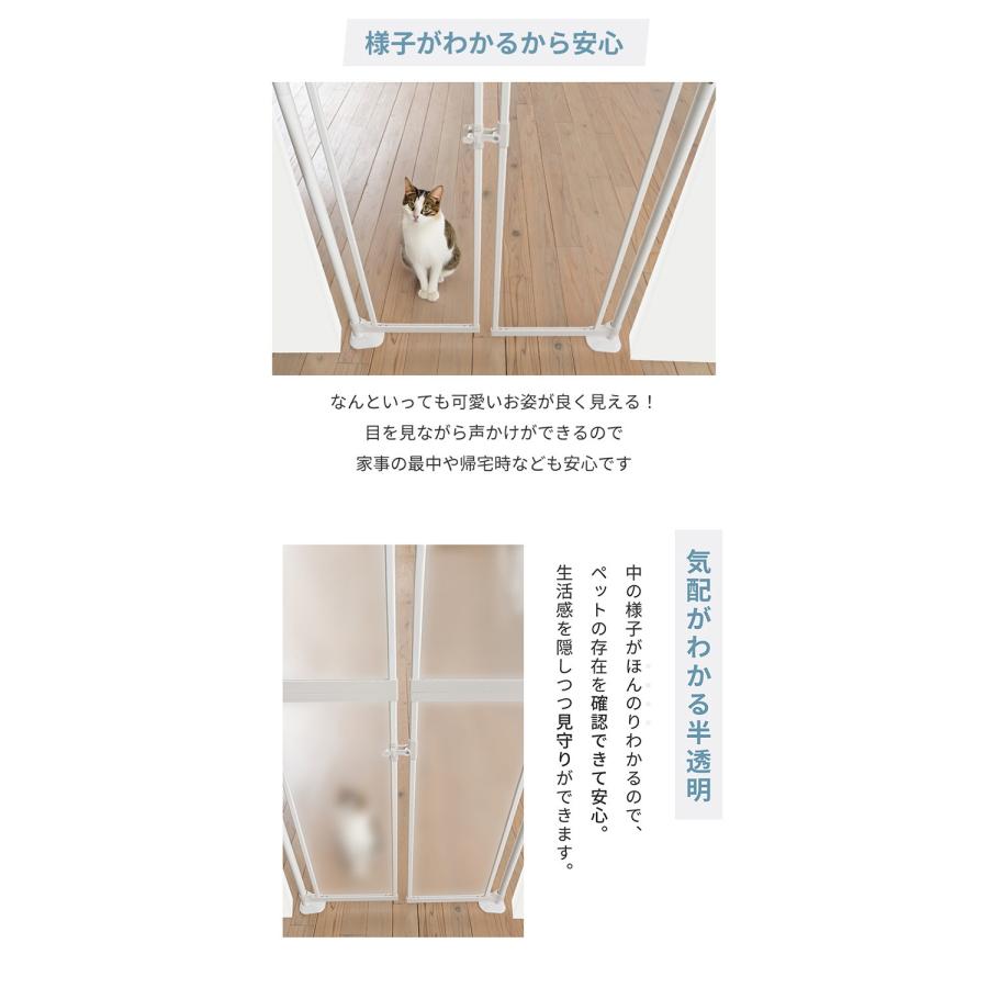 wanyanya にゃんドア 猫用ゲート クリア 透明 半透明 ペットゲート