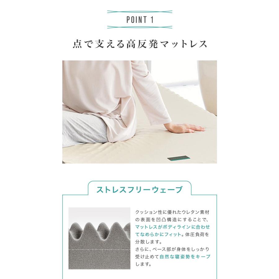 西川 三つ折り マットレス SUYARA 敷布団 ダブル 140×200cm 厚み9cm