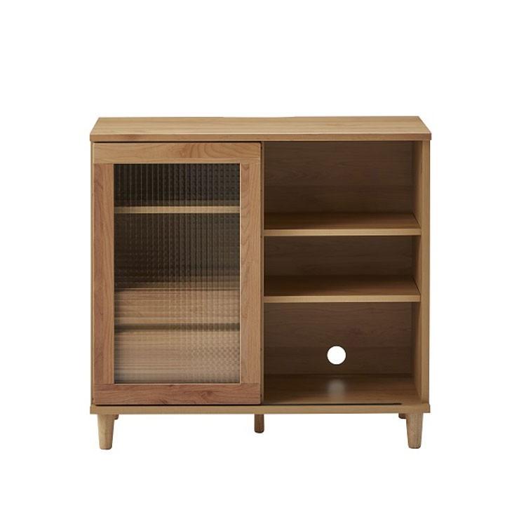 キャビネット 幅90 完成品 国産 大川家具 北欧 収納 リビング 無垢材