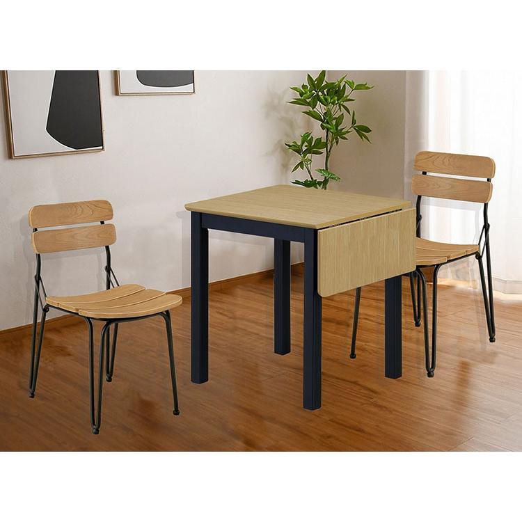 ダイニングテーブル 幅65cm 90cm 伸長式 食卓 天板折り畳み リビング