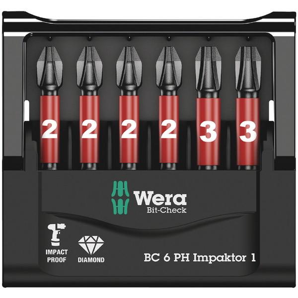 WERA ベラ インパクトドライバー用 6本組 プラスドライバービットセット 057691 代引不可｜rcmdse｜02