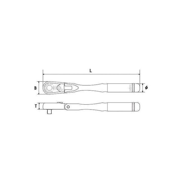 KTCネプロス NBR290F 6.3SQ ネプロス・フレックスラチェットハンドル 代引不可｜rcmdse｜02