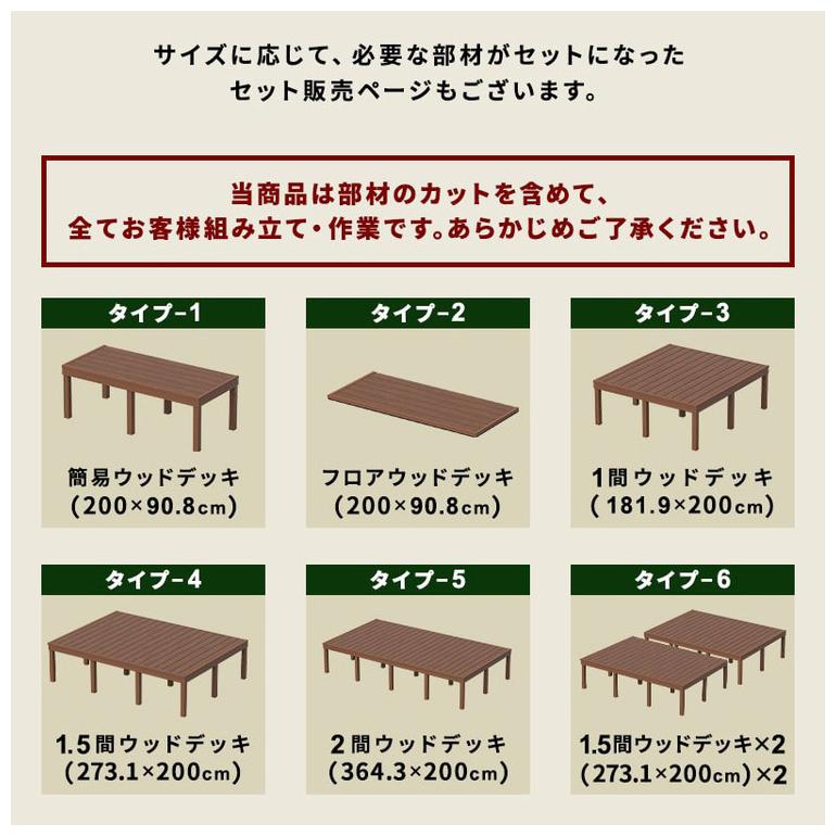 根太材 ウッドデッキ用 長さ200cm 24本 DIY 人工木 ガーデニング ウッドデッキ ベランダ バルコニー おしゃれ キット デッキ ガーデンデッキ 代引不可｜rcmdse｜07