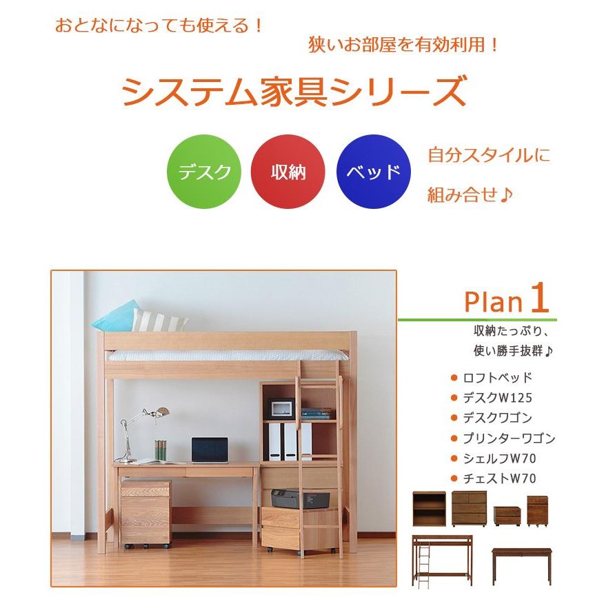 システムベッドS 木製 高さ120cm天然木 収納 大人 一人暮　NATURAL Amazon｜システムベッド ロフトベッド 階段付き S 木製 高さ