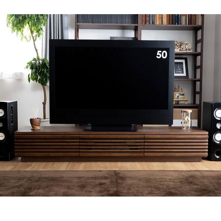 完成品 国産 格子状 テレビ台 幅180cm 天然木 テレビボード TVボード