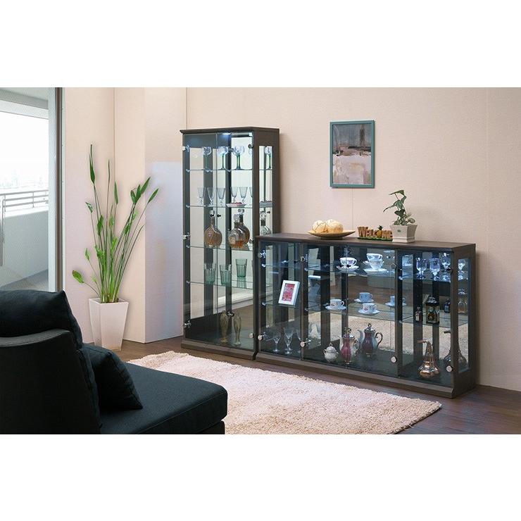 バルム140 コレクションボード 幅139cm 奥行31cm 高さ83cm 完成品 リビングボード コレクションラック 飾棚 収納 ガラス フィギュア_8