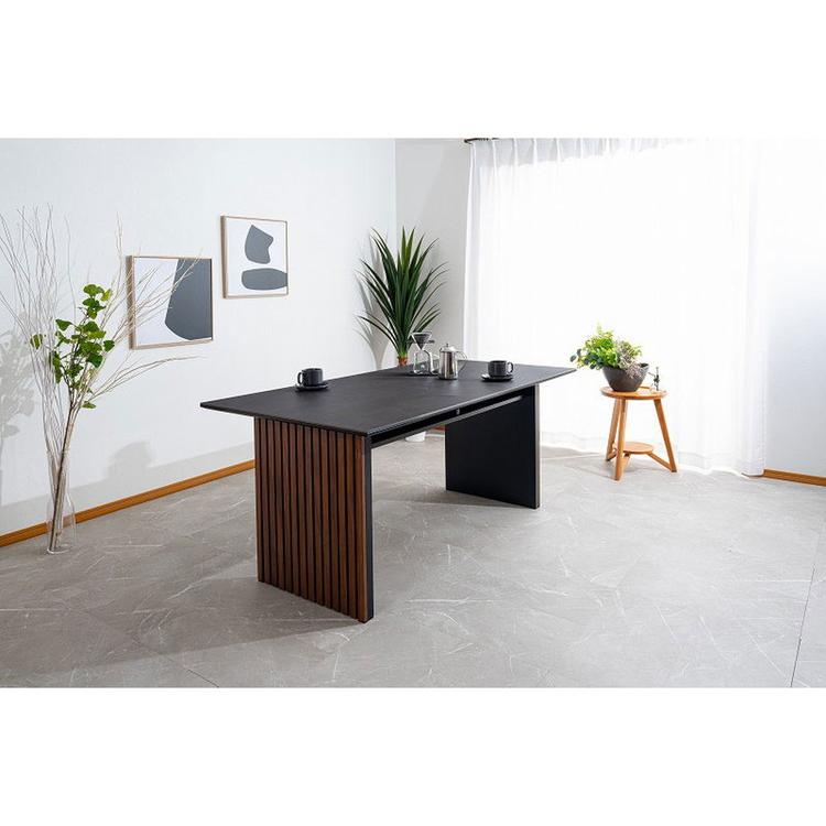 ダイニングテーブル 165×85cm 棚付き 収納 リビングテーブル