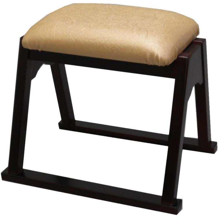 スタッキングできる仏壇前椅子 完成品 天然木 供物台用 経机用 仏壇前