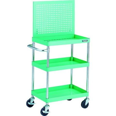 TRUSCO トラスコ フェニックスワゴン 省音 600X400XH880 3段 上部パンチングパネル仕様 YG色 PEWP963YG 組立品 組立設置不可 代引不可