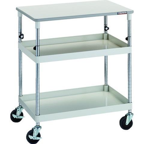 TRUSCO トラスコ フェニックスワゴン 省音 600X400XH880~1130 天板付 W色 PEWA962TW 組立品 組立設置不可 代引不可