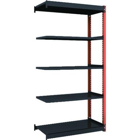 TRUSCO トラスコ 軽量ボルトレス棚TSUG型 連結タイプ 900X490XH1800 TSUG10063S5BBK 組立品 組立設置不可 代引不可