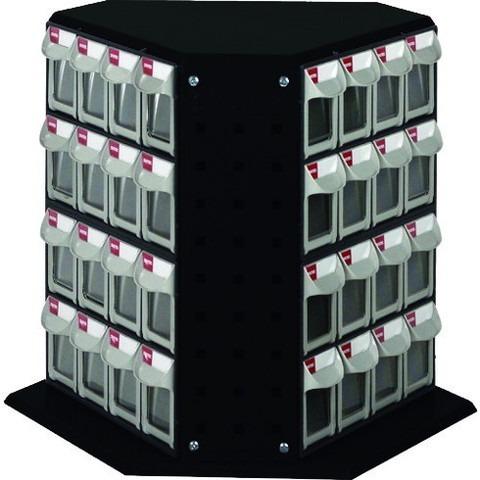 SHUTER 回転パーツスタンド 430mm 48引出シ 黒色 RFO848BK 代引不可