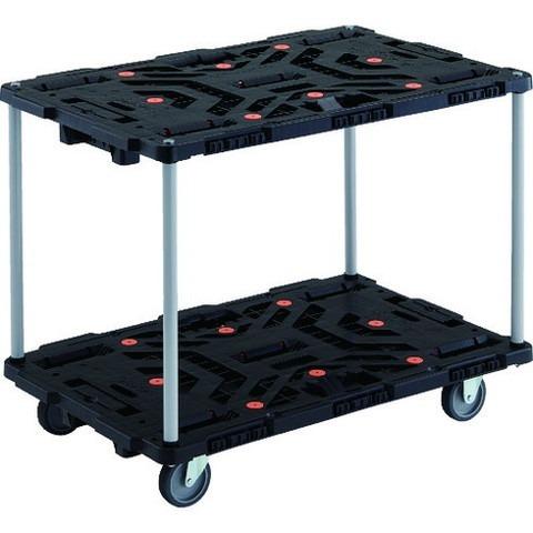 TRUSCO トラスコ 連結式樹脂製2段台車 ビートル 900X600 自在3輪 ハンドルナシ BT920J3E100 代引不可