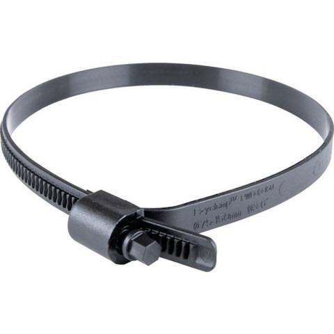 HCL 樹脂製ホースバンド Ezyclamp 締付径25.0~150.0mm 対辺8.0mm ナイロン12 PWD13150SCPA12BK 代引不可