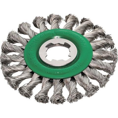 LESSMANN XーLOCK ノットホイールブラシ Φ115 ステンレス 線径0.5 472.81X.JP 代引不可