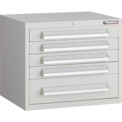 TRUSCO トラスコ WLVR型キャビネット 500X412XH420 引出5段 W色 WLVR423W 代引不可