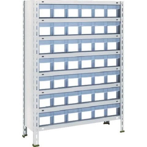 TRUSCO トラスコ 軽量棚 875X300X1200 樹脂引出透明 小X42 ネオグレー 43V808C7 組立品 組立設置不可 代引不可