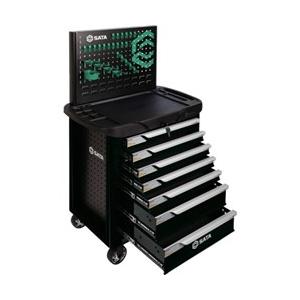 SATA 7段ローラーキャビネット 黒 SATA社 手作業工具 工具セット キャビネットタイプ A95107-BL 代引不可_4