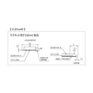積水 AGV誘導用磁気テープ AGV用被覆マグネットシート 1.8mm X40mm x10m キイロ HIFUKUMG1.8X40X10Y 搬送機器 運搬車輌機器 自動搬送車 代引不可の画像