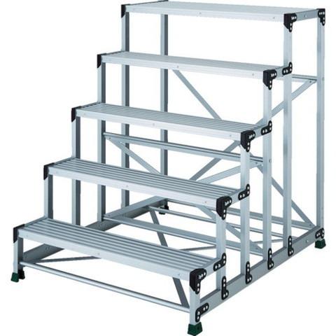 TRUSCO トラスコ アルミ合金製作業台 5段 高サ1.25m 天板1000×400 TSF510125 組立品 組立設置不可 代引不可
