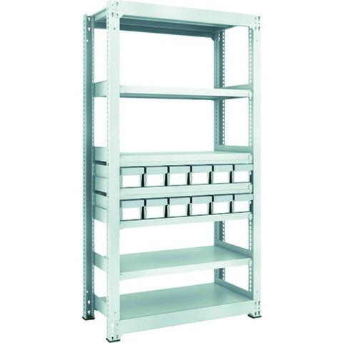 TRUSCO トラスコ M3型中量棚 H1800 樹脂NG引出付 小X12 M36357E12 組立品 組立設置不可 代引不可