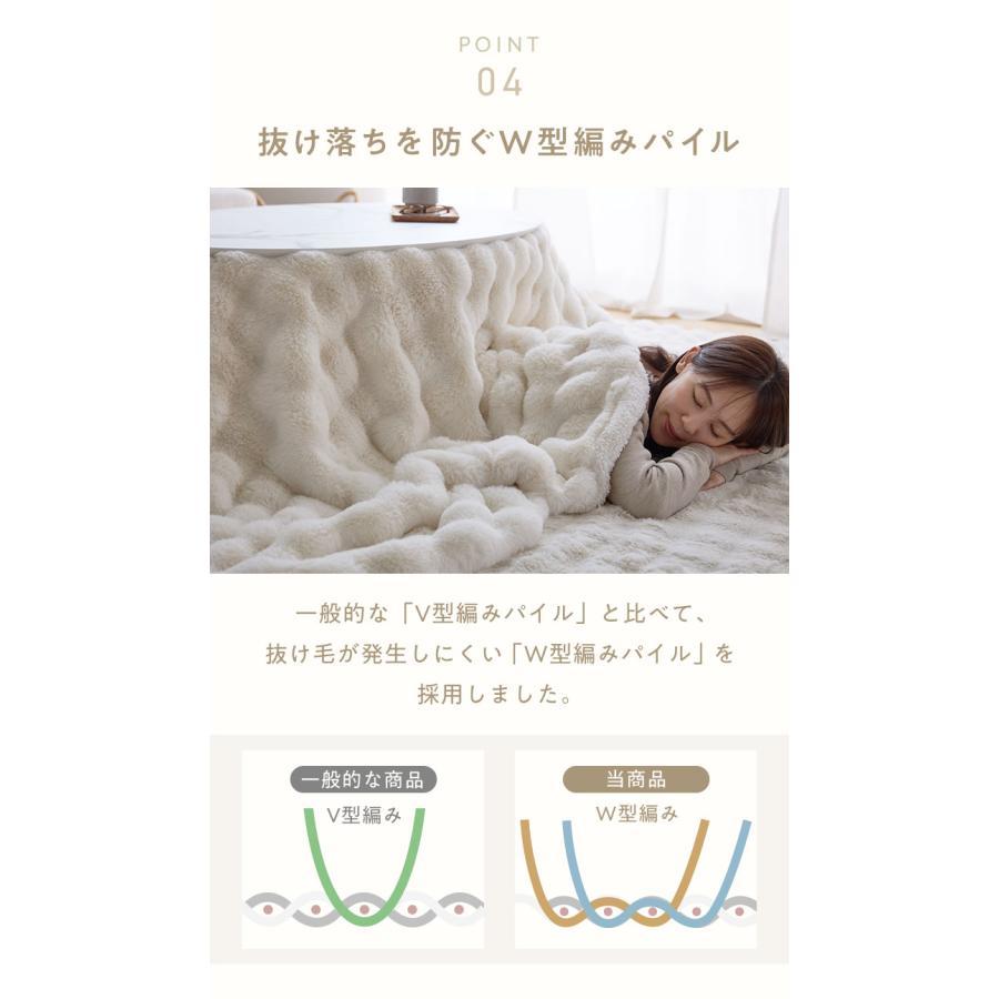mocone もこもここたつ布団 楕円形 185×235cm もこもこ こたつ布団