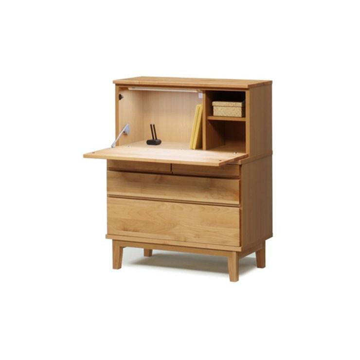 国産 大川家具 完成品 ライティングビューロー 幅90cm 木目 木製 タンス チェスト 日本製 代引不可 |  | 01