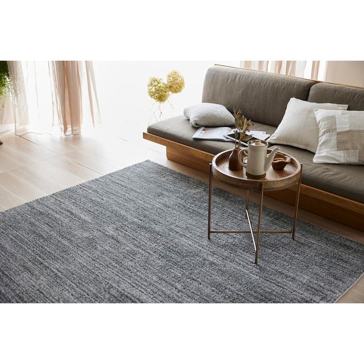 日本製 ラグ 190×190cm 滑り止め エクリュ むじのラグ 無地 タフトラグ