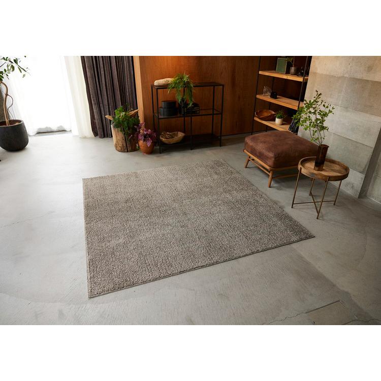 日本製 ラグ 190×190cm 滑り止め ソル SOL むじのラグ 無地 タフトラグ