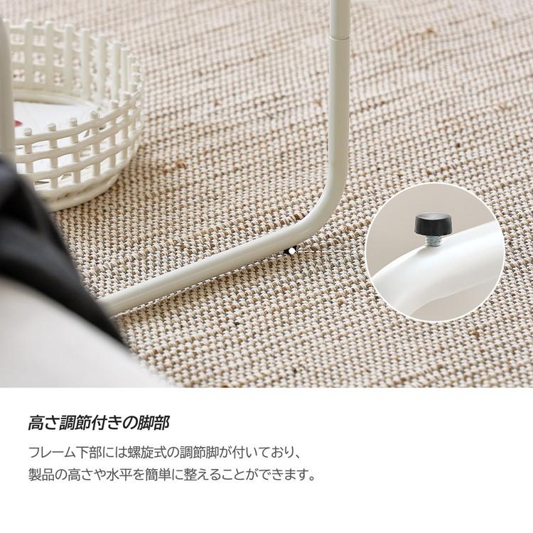 roomnhome ガラス サイドテーブル 幅50 テーブル スチール ミッド