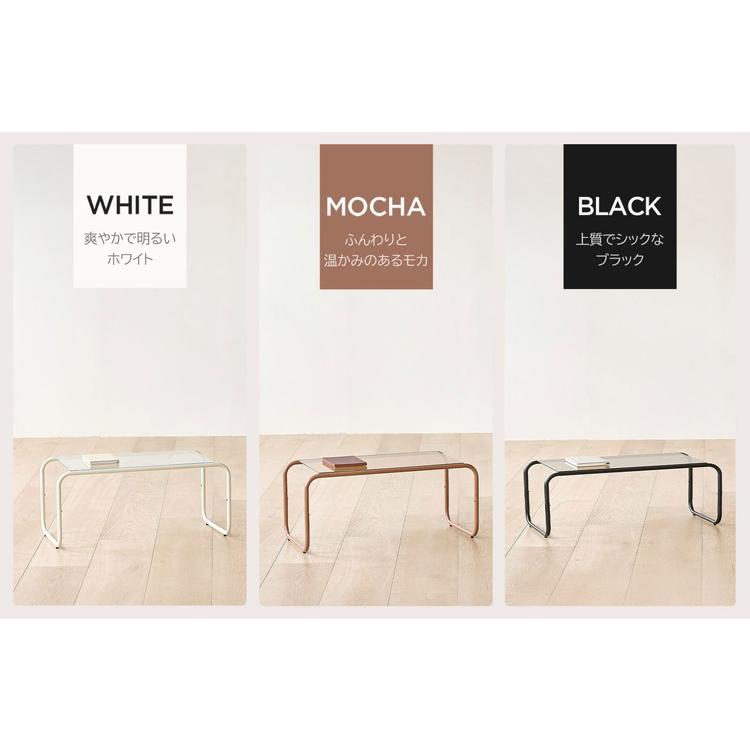 roomnhome ガラス サイドテーブル 幅50 テーブル スチール ミッド