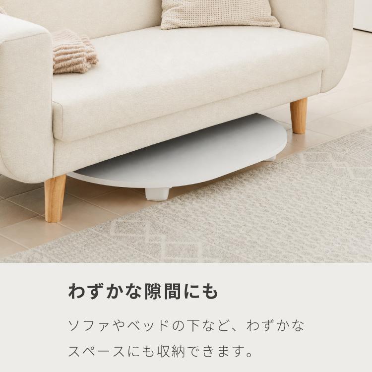 roomnhome×リコメン堂 高さ6段階調節 ラウンド 折りたたみテーブル E0