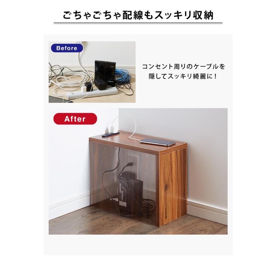 ルーター収納 コンセント付き コーナー ケーブル 収納 収納ケース ルーター 配線 コード コンセント コンパクト 配線隠し タップ 9s Ckbx 039 リコメン堂生活館 通販 Yahoo ショッピング