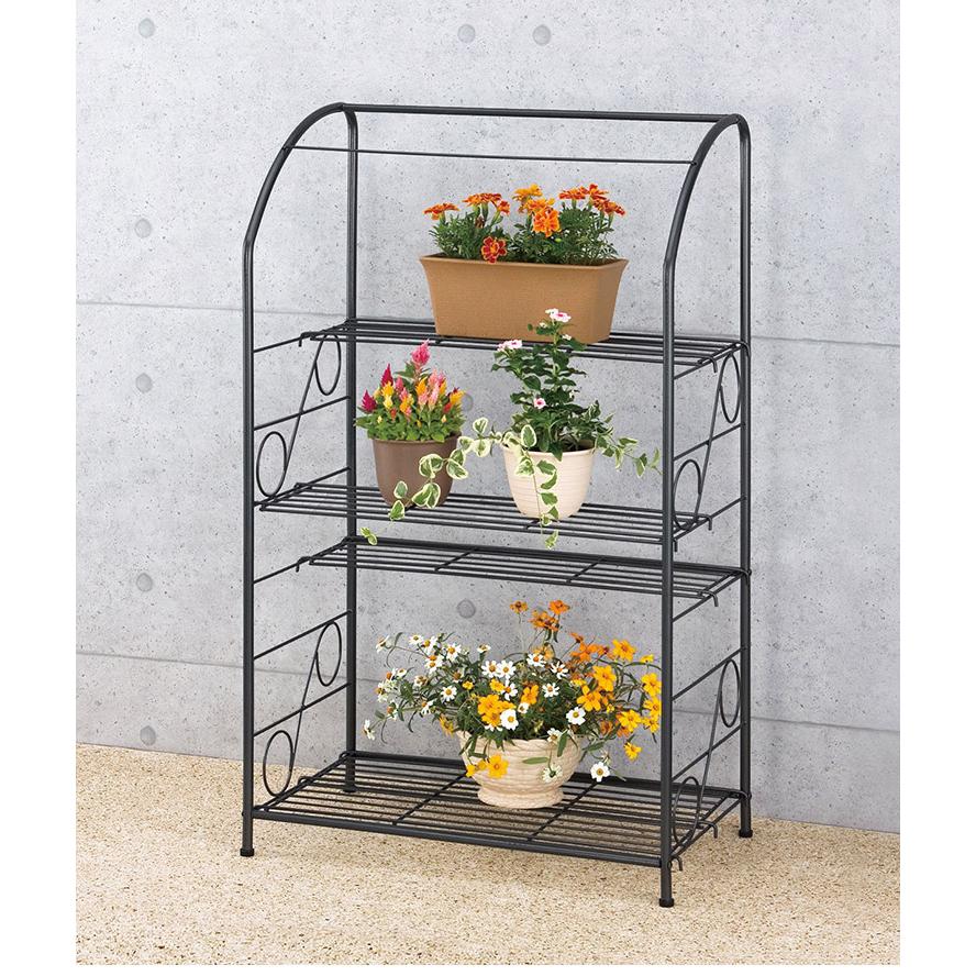 ガーデンラック カバー付き 115 3段 棚板自由自在 プランタースタンド