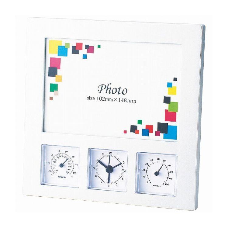 アイトック ワイドフォトクロックサーモ 温湿度計付 6114-23 インテリア 寝具 収納 時計 | ブランド登録なし